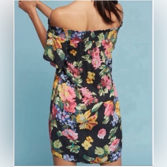 Anthropologie Off the Shoulder Flower Dress - Size XL - Picture 4 of 5